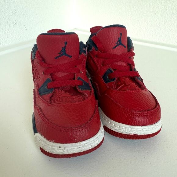 Nike Jordan 4 Retro SE PS Monsoon Red Youth Sneakers Size 7C Kidcore - Picture 2 of 8